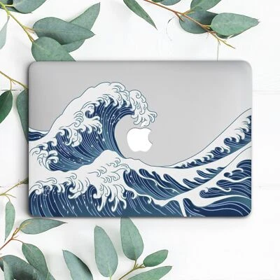 Estuche rígido transparente estético Great Wave Kanagawa para Macbook Pro 13 14 15 16 Air 13 Foto 1 de 3