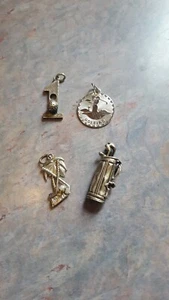 STERLING SILVER GOLFING CHARMS - Picture 1 of 3