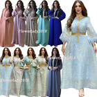 Ramadan Jalabiya Muslim Women Dress Party Gown Abaya Dubai Kaftan Islamic Caftan