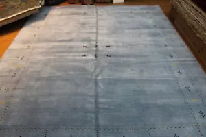 8X10 ft. Blue Color Gabbeh Design Made out of NATURAL WOOL 8'X10' AREA RUG Pm75 - Picture 1 of 10