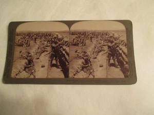 Royal Munster Fusiliers fighting Honey nest Kloof Stereoview Card - Picture 1 of 3