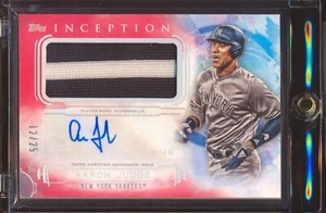 2019 TOPPS INCEPTION AARON JUDGE PATCH JERSEY AUTO AUTOGRAPH 12/25! - Picture 1 of 2