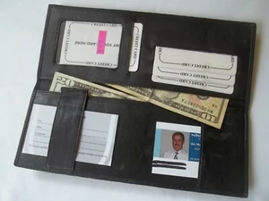 Genuine leather jacket pocket/ breast pocket wallet - Picture 1 of 5
