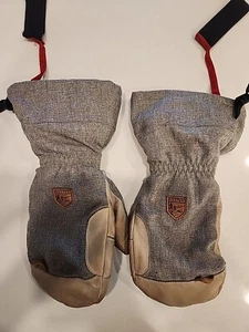 Hestra Army Leather Patrol Gauntlet Mitten Size 10 Mitt Light Grey - Picture 1 of 18
