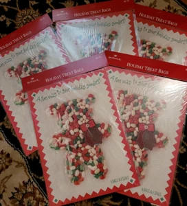 NEW VINTAGE Rare Holiday Hallmark BEAR Treat Bags Lot of 5 packs-30 bags total - Picture 1 of 13