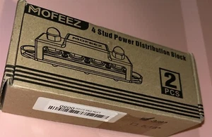 MOFEEZ Red & Black 4X 3/8" Posts 6 Screws 250A Power Distribution Block - Picture 1 of 4