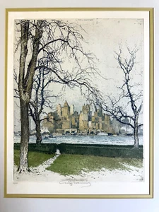 LUIGI KASIMIR Color Etching #46/150 Governor’s Island Artist Signed Lower Center - Picture 1 of 9