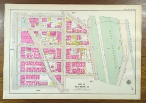 1916 WASHINGTON HEIGHTS MANHATTAN Map NEW YORK CITY Old Antique AUDUBON THEATER - Picture 1 of 9