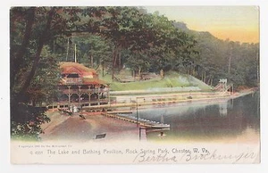 Chester, W.VA.Rock Springs Park, Lake & Bathing Pavilion, Hancock Co.Gebraucht,1906 - Bild 1 von 2