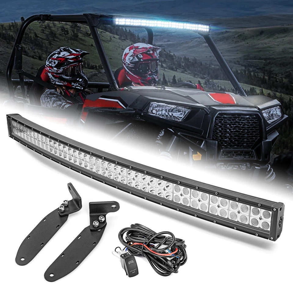 Barra de luz LED curva 42" + montaje en techo + cable para Polaris General XP 4 1000 2016-2025 Foto 1 de 4