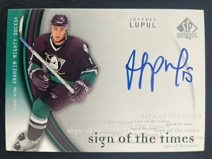 Joffrey LUPUL 2005-06 UD SP Authentic Sign Of The Time RC Autograph #LU Anaheim - Picture 1 of 2