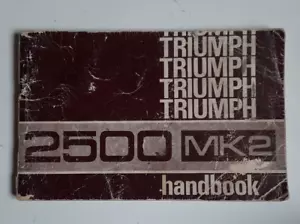 Triumph 2500 Mk2 Handbook 3rd Edition - Picture 1 of 5