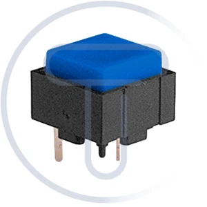 Micropulsante 12,4 x 12,4 x 10 mm con tasto blu - Imagen 1 de 2