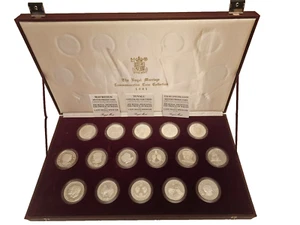 1981 Royal Marriage Commemorative Coin Collection 16 Proof Sterling Silver Coins - Picture 1 of 3