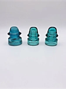 3 Hemingray insulators one is #20 other two are Dated May 1893 - Picture 1 of 8