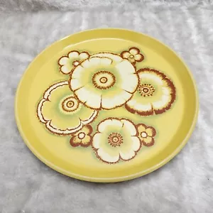 NORITAKE PRIMASTONE GAIETY PATTERN DINNER PLATE STONEWARE 8318 YELLOW JAPAN - Picture 1 of 4