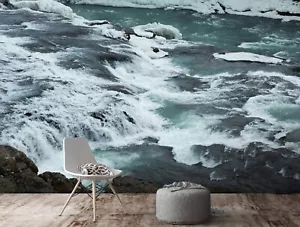 3D Ice Snow River G7692 Wallpaper Wall Murals Removable Self-adhesive Honey - Picture 1 of 11