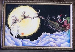 Haunted Mansion Holiday SET of 5 Lenticular changing portraits Disneyland 16x24 - Picture 1 of 12
