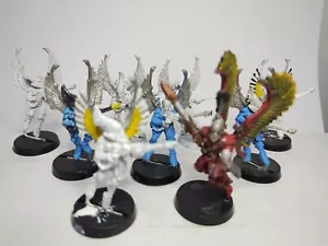 Warhammer 40k Aeldari Eldar Swooping Hawks w Exarch X 9 Assembled & Primed Metal - Picture 1 of 8