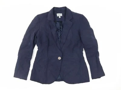H&M Womens Blue Jacket Blazer Size 10 Button - Image 1 of 4