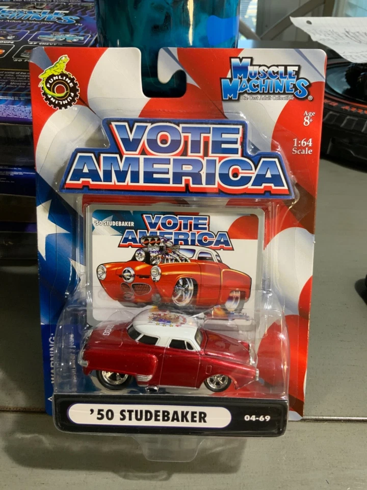FUNLINE MUSCLE MACHINES VOTE AMERICA '50 STUDEBAKER RED - Image 1 of 1