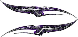 PURPLE Auto ALIEN Vinyl Boat Car Truck Trailer Graphics Decals Stickers 60" SET - Picture 1 of 1