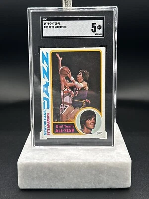 1978-79 Topps PETE MARAVICH Utah Jazz #80 SGC 5 Pistol Pete NBA Guard - Image 1 of 2