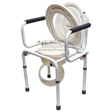 Sedia wc comoda per anziani rialzo water sedile da doccia braccioli ribaltabili