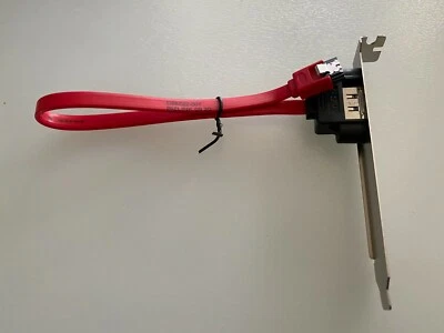 BIZLINK D88522-001 Internal SATA to eSATA External Slot Cable wit ATX Bracket - Image 1 of 4