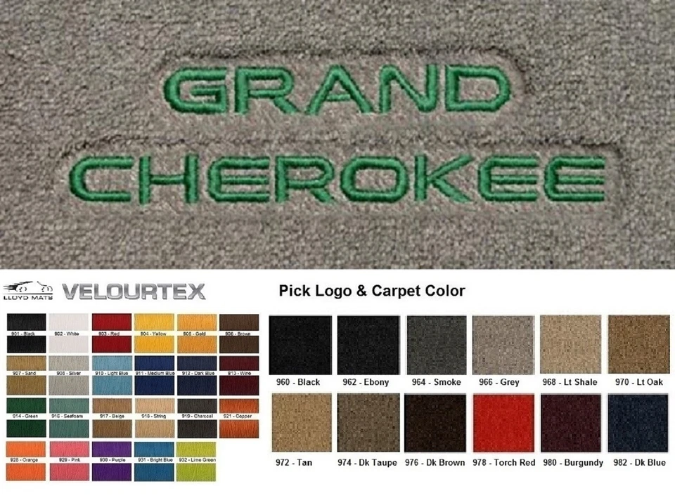 Lloyd Mats Velourtex Jeep Grand Cherokee Custom Floor Mats (1993 & Up) - Image 1 of 4