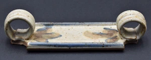 Handgefertigte signierte "BH" Studio Kunstkeramik Butter/Olive Relish Schale 8 Zoll lang - Bild 1 von 10