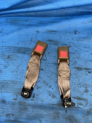 90-96 Nissan 300zx Z32 Rear Seat Belt Buckles  Tan Brown OEM Latch Buckle 2+2 - Image 1 of 4