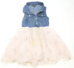 Zunie Girl’s Sleeveless Denim Blue & Pink Sequin Unicorn Tulle Dress Size 6 P242 - Picture 1 of 4