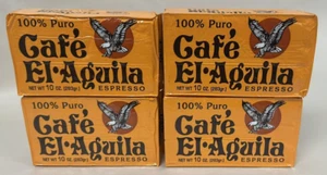 4 Packungen Café "El Aguila" 100 % reiner Espresso kolumbianischer Kaffee 10 Unzen (283g) - Bild 1 von 1