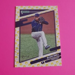 Blake Snell Mask Emoji #d /19 SP 2021 Donruss Baseball 162 Rays Padres VARIATION
