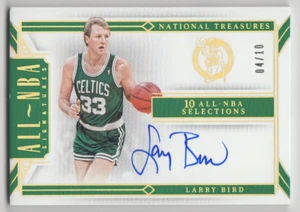 2023-24 Panini National Treasures Larry Bird 10 All-NBA Selections Gold Auto /10 - Picture 1 of 2