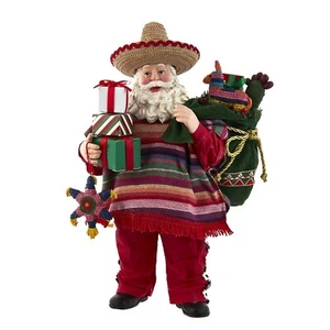 Kurt S. Adler 11-Inch Fabriché Musical Mexican Santa - Picture 1 of 9