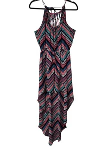 Candies Maxi Romper Small Wavelength High Low Shorts Strappy Caged Neckline - Picture 1 of 17
