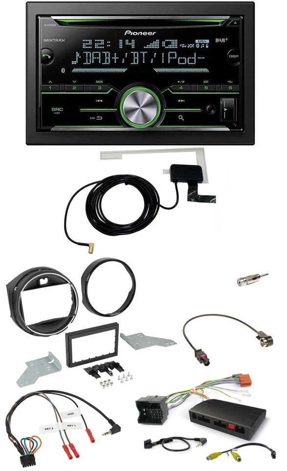 Pioneer CD USB Lenkrad Bluetooth 2DIN DAB Autoradio für BMW Mini F55/F56 2013-20 - Bild 1 von 4