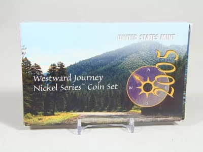 2005 D-S-P US Mint Westward Journey 6 Nickel Series.  Proof & UNC. OGP w/COA - Image 1 of 4