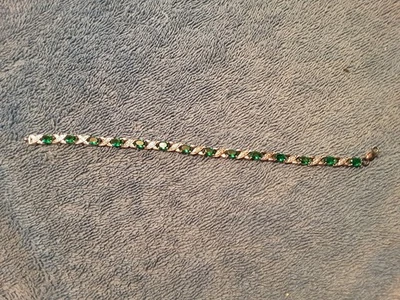 Pulsera de Diópsido Cromo Verde Plata *usada* Envío GRATIS Foto 1 de 4