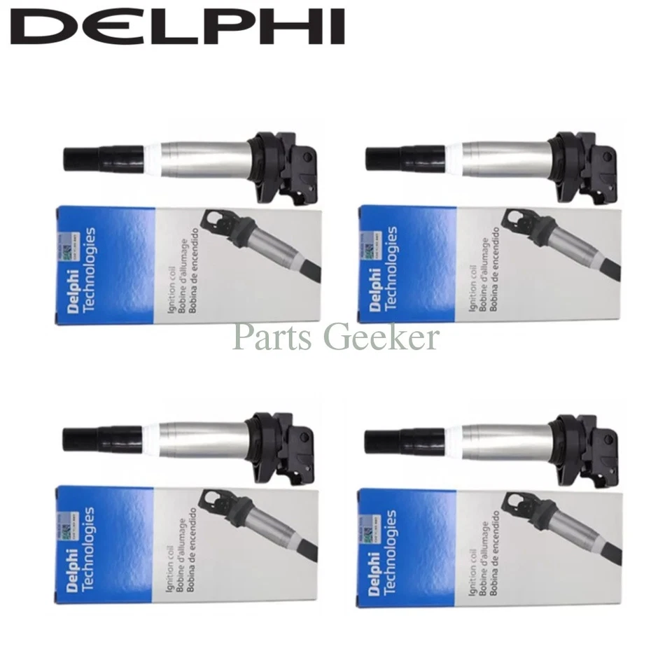 Ignition Coil Set 12137550012 Delphi *4 For MINI Cooper Countryman Paceman 1.6L - Изображение 1 из 4