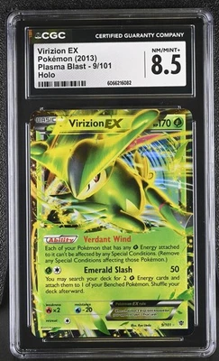 CGC 8.5 Virizion EX 2013 Plasma Blast 9/101 Holo Pokemon Card - Image 1 of 2