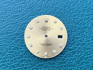 Original Rolex Datejust gelbes Diamant Zifferblatt für Quick Set Uhr 36mm OC#1771 - Bild 1 von 5