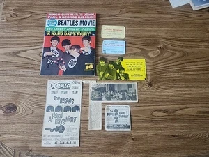 The Beatles "A Hard Day's Night" biglietto originale 1964 anteprima film stub, ecc. - Foto 1 di 11