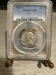 1962-D Washington Quarter-PCGS VF35 - Picture 1 of 2