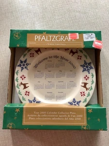 Pfaltzgraff "Nordic Christmas" 2000 KALENDERTELLER Rentier Schneeflocken NEU - Bild 1 von 4