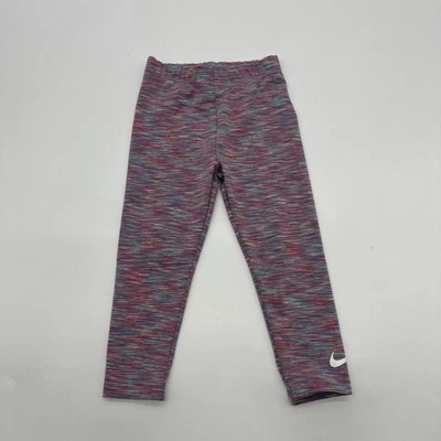 Nike Dri Fit Leggings Girls Size 3T 2-3 Y Multicolor Logo ..#30916 - Image 1 of 4