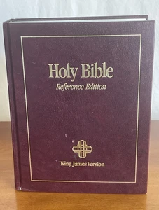 Holy Bible KJV Reference Edition Giant Print Red Letter Hard Cover Clean Pages - Picture 1 of 10