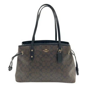 COACH Signature Drawstring Tote Bag F57842 Braun Gebraucht - Bild 1 von 8